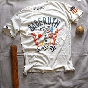 NWT BABE RUTH TOKYO X NY VINTAGE WHITE TEE